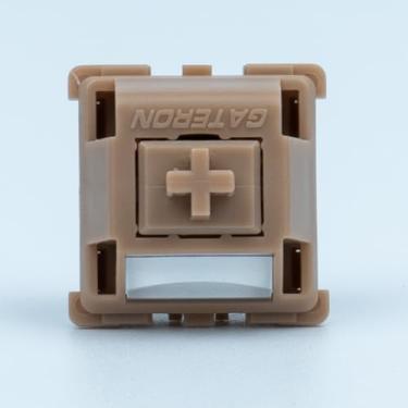 Imagem de GATERON Smoothie Series Keyboard Switches, Linear Tactile Silent RGB LED 5 Pin Factory Pre-lubed Full POM Key Switches for MX Mechanical Keyboard (110, Chocolate)