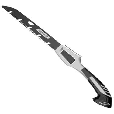 Imagem de MEPEREZ Serra dobrável de 35,5 cm, lâminas mais afiadas, serras externas e de acampamento, serras de caça/osso, manuseio de lenha, madeira de fogueira, trabalho de gramado e jardim, poda de árvores e