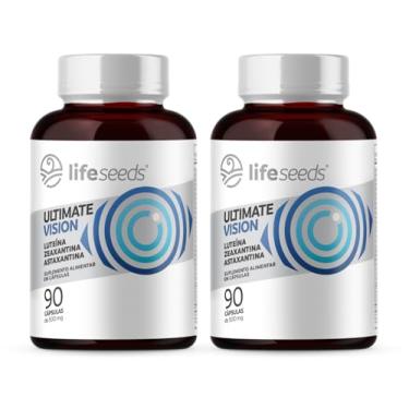 Imagem de ULTIMATE VISION – Luteína 20mg + Zeaxantina 2mg + Astaxantina 4mg + Vitaminas A, D, E, C, B1, B2, B3, B5, B6, B7, B9, B12, Cálcio, Cobre, Cromo, Ferro, lodo, Magnésio, Manganês, Molibdênio, Selênio e Zinco – 2 Potes – 180 Cápsulas