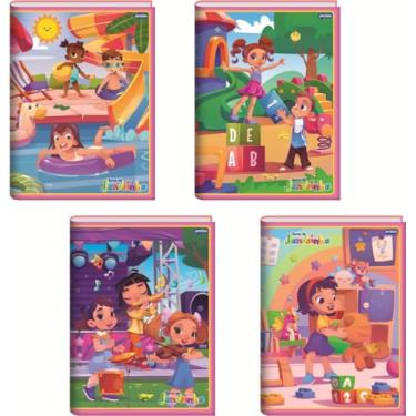 Imagem de Kit de Cadernos Brochurão, Jandaia, Capa Dura, Jandainha Feminino, 80 Folhas, Pacote com 5