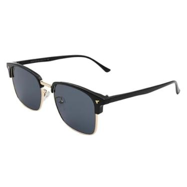 Imagem de Óculos de Sol Quadrado Premium Club Classico Vintage Tendencia Original Retro UV400 Unisex Feminino Masculino - Modelo Palm - Cacife Brand (Dourado e Preto)