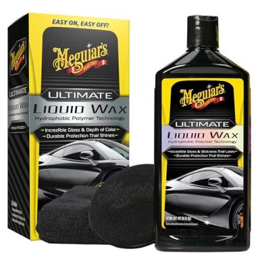 Imagem de Meguiar's Cera líquida definitiva, fórmula de cera líquida melhorada para proteção durável que brilha, toalha premium e almofada aplicadora acessórios para carro incluídos, garrafa de 473 ml