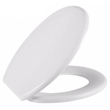 Imagem de Assento Sanitário Tampa De Vaso Oval Plástico Astra Soft,  Branco