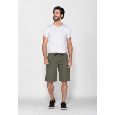 Imagem de Bermuda Macaw 7815 Verde Elástico Sarja F075, Verde, G