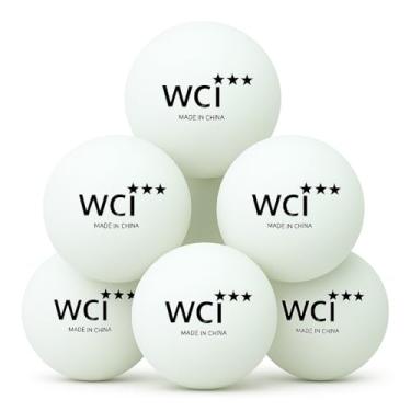 Imagem de Bolas de pingue-pongue WCI Sports – Bolas de tênis de mesa profissionais 3 estrelas tamanho oficial 40 mm, durável, alto desempenho para treinamento e competição, branco (pacote com 24)