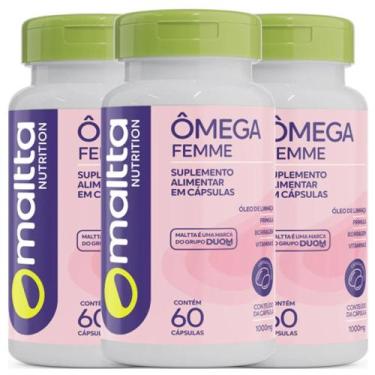 Imagem de Kit 3 Ômega Femme Suplemento 1000mg Com 60 Cápsulas - Maltta