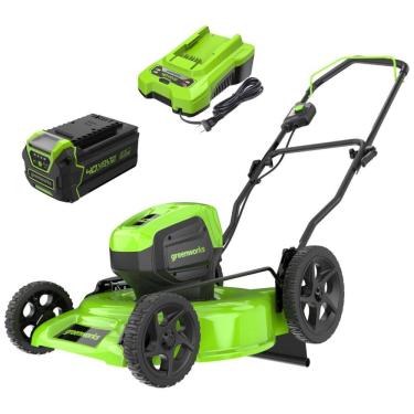 Imagem de Cortador de Grama Greenworks 40V com Rodas Grandes e Motor Sem Escovas