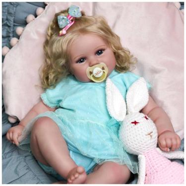 Imagem de Bebê Recém-Nascido Newborn,Bonecas Realistas JIZHI Reborn de 50 cm: Pele e Cabelo Natur...