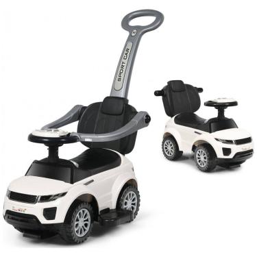 Imagem de Carrinho de Passeio Infantil com Alça de Proteção Removível e Luzes Sonoras para Crianças de 1 a 3 Anos, HONEY JOY, Branco