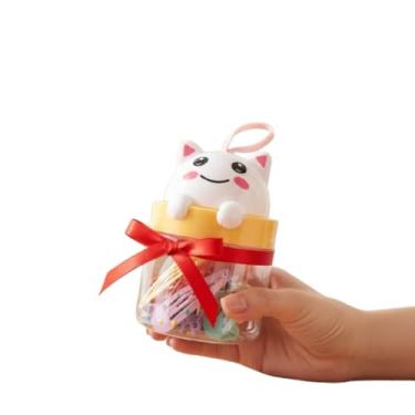 Imagem de Kit Presilhas Cabelo Infantil Gatinho Sorte Pote Presente Meninas 24 Presilhas