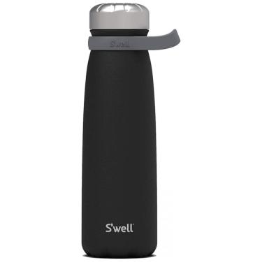 Imagem de Garrafa Térmica para Água 1,1L Isolada a Vácuo de Camada Tripla em Aço Inoxidável, Swell, Preta