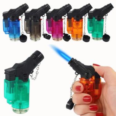 Imagem de Mini Maçarico Portátil A Gás Butano Recarregável 1300 graus Prático e 