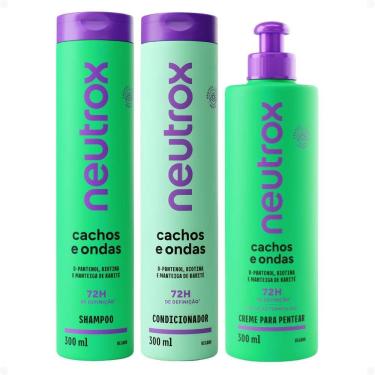 Imagem de Kit Neutrox Cachos e Ondas: Shampoo, Condicionador 300ml e Creme Para Pentear