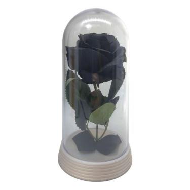 Imagem de Linda Redoma com Rosa Preta , inspirada na A Rosa Encantada do filme a