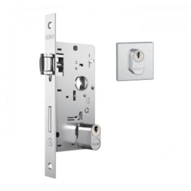 Imagem de Fechadura Pivotante Roseta Quadrada Rolete Stam 803 Cromada