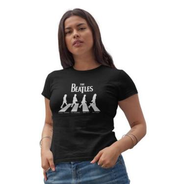 Imagem de Camiseta The Beatles Rock Feminina Blusinha Baby Look - Blackchic, P