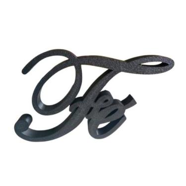 Imagem de Letreiro Decorativo FÉ em Plástico 3D  Placa Motivacional para Sala, E