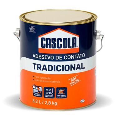 Imagem de Cola Sapateiro De Contato Sem Toluol 2,8kg Tradicional - Cascola