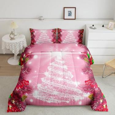 Imagem de Conjunto de edredom Feelyou Kids Merry Christmas Queen Size