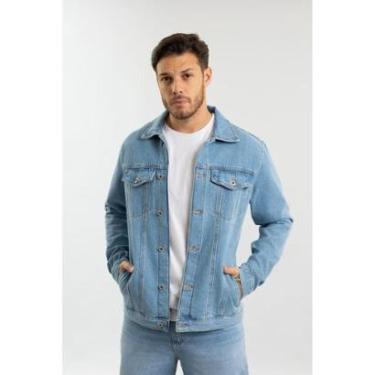 Imagem de Jaqueta Jeans Masculina Tradicional Claro Dialogo-Masculino