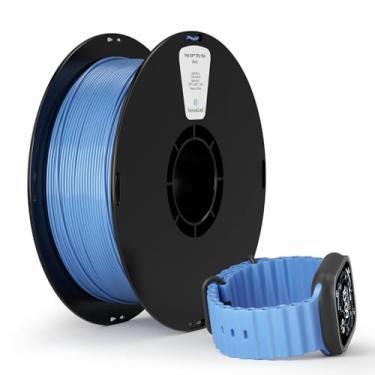 Imagem de kexcelled Filamento TPU 1,75 mm, filamento de impressora 3D macio flexível TPU 95A azul claro, carretel de 1 kg (1 kg), excelente elasticidade, serve na maioria das impressoras 3D FDM