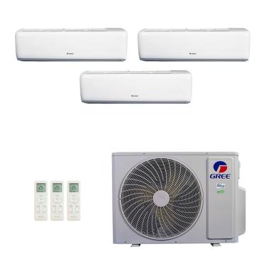 Imagem de Ar-Condicionado Multi Split Inverter Gree 30.000 (2x Evap HW 9.000 + 1x Evap HW 18.000) Quente/Frio 220V								