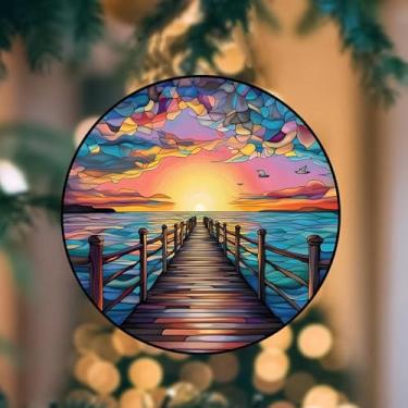 Imagem de Adesivos para janela anticolisão com cenário de pôr do sol para evitar que pássaros caiam na janela, adesivos de cola de vidro à prova d'água decorados