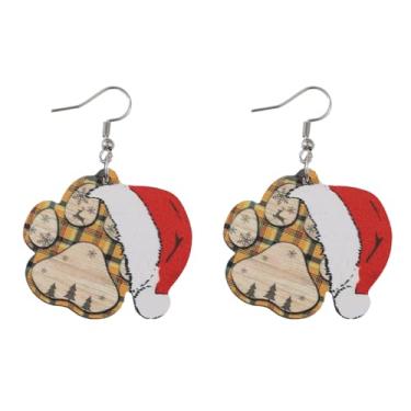 Imagem de Brincos de Natal femininos com pingente de pata de gato, roupas de Natal, acessórios de bijuteria, 2inch, Liga de aço, Sem pedra preciosa