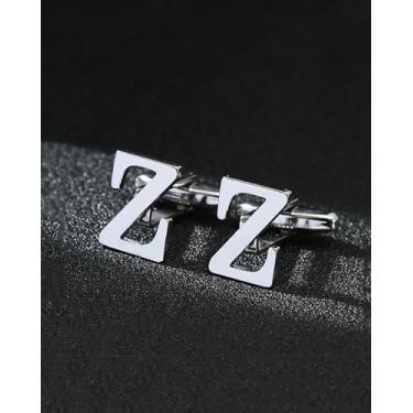 Imagem de Abotoaduras masculinas abotoaduras para homens camisa social punhos para negócios e casamento, 1pc, Aço inoxidável, Sem Pedra Preciosa