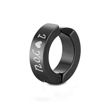 Imagem de Brincos masculinos de alta qualidade para orelhas não perfuradas, Small, Titânio, Sem pedra preciosa