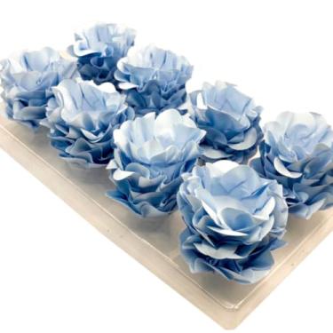 Imagem de Kit com 120 Forminhas para Doces Finos em Formato de Flor – Linha Style Elegante – Ideal para Casamentos, Aniversários e Festas Sofisticadas(Azul Candy)