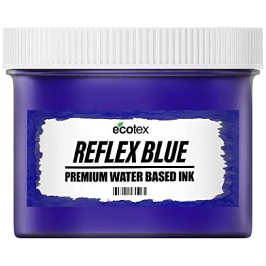 Imagem de Tinta de descarga Ecotex Reflex à base de água azul para impressão de tela Fórmula não ftalato para tecidos 227 g.