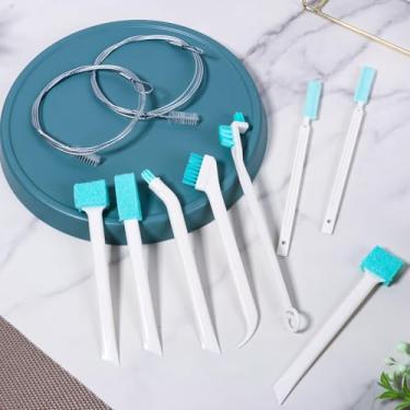 Imagem de Conjunto de 10 escovas de limpeza de máquina de gelo, conjunto de escovas de limpeza eficiente para máquina de gelo, kit multifuncional de escovas de limpeza de lacunas para espaço apertado
