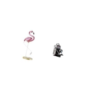Imagem de Fenteer Estátua de Resina em Forma de Flamingo com Câmera, Escultura de Arte Moderna para Decoração de Casa, Jardim, Estatueta única, Ornamento, Peça Decorati
