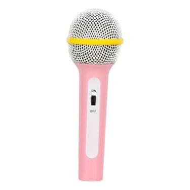 Imagem de Fenteer Microfone de Brinquedo Falso para Brincadeiras de Canto, Atuação E Interpretação. E Versátil, Ideal para Palcos, Shows E Gravações de Músic, Rosa, Tamanho real