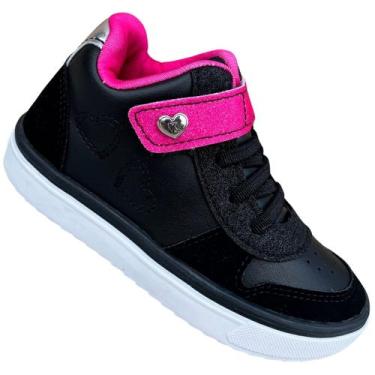 Imagem de Tênis Infantil Feminino Cano Alto Kidy Happy Sem Cadarço 313002, 31300