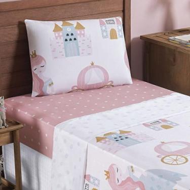 Imagem de Jogo de cama kids solteiro 3 peças - MAYRA ENXOVAIS, Rosa