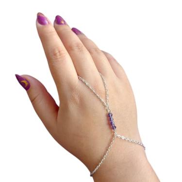 Imagem de Pulseira Anel Boho chic Roxa