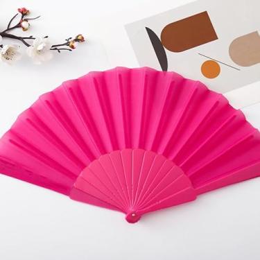 Imagem de 1 pacote com leque dobrável Tai Chi Kung Fu para fãs de dança rave pop fãs para decoração de festa, festival, palco, apresentação, grupo, eventos - Rosa