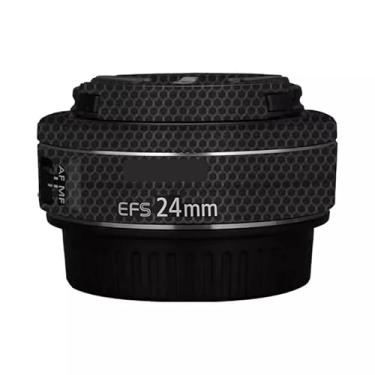 Imagem de EFS 24 2.8 Adesivo de lente de câmera para Canon EF-S 24 mm F2.8 Película protetora de vinil decalque película (preto matriz)