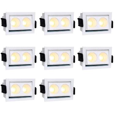 Imagem de 8 Mini Spot Downlight Direcionável Embutir Pontual Bet94