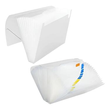 Imagem de Pasta Sanfonada Plastica A4 12 Divisoes Cristal