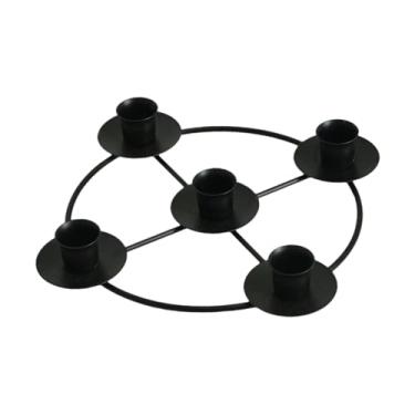 Imagem de KiBcsLic Do Advento para Velas Finas, Castiçal, Suporte Decorativo para Velas em Casa, Suporte para Velas de Natal Do Advento para Aniversários, Preto