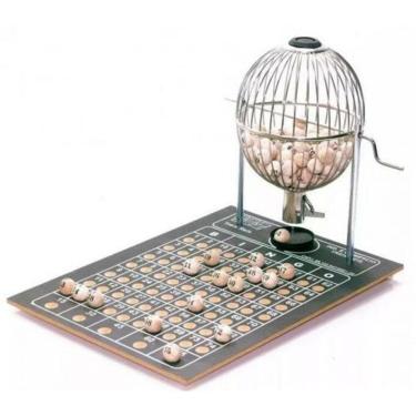 Imagem de Bingo Globo Grande Nº 3 c/ 75 Bolinhas - Madeira