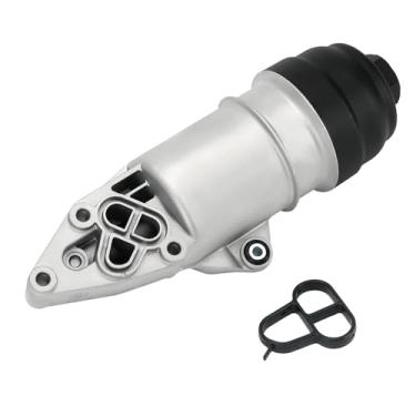 Imagem de Xxamz Conjunto de base de filtro de óleo de alumínio 2,5L compatível com A4 A5 A6 A7 A8 Q7 S4 S5 3.0L/3.2L V6 05-16 Cayenne Panamera 3.0L V6 06E115405A 06E115405C