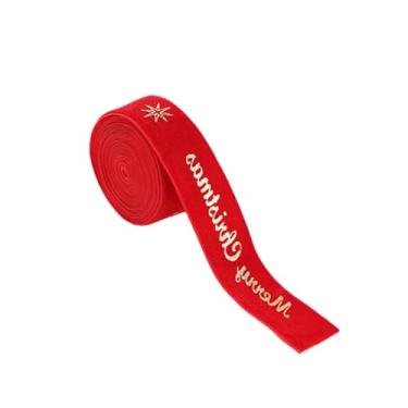 Imagem de Esquirla Fita de Natal para Embrulho de Presentes, Lembrancinhas de Festa, Fitas Decorativas DIY, Decoração de Natal para Guirlandas, Artesanato DIY, Casamento, Vermelho