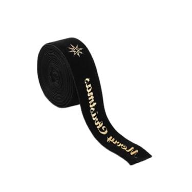 Imagem de Esquirla Fita de Natal para Embrulho de Presentes, Lembrancinhas de Festa, Fitas Decorativas DIY, Decoração de Natal para Guirlandas, Artesanato DIY, Casamento, Preto