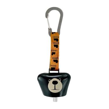 Imagem de oshhni Mosquetão com sino de urso alto, portátil, para proteção de animais de estimação, chaveiro com sino, pingente para mochilas, ideal para viagens, 5cm