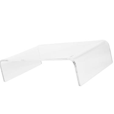 Imagem de Acrylic Computer Monitor Riser Stand Transparent Desk Display Riser for Home Office School with Smooth Polished Surface and Scratch-resistant Design for Comfortable Viewing and