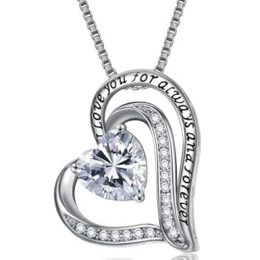 Imagem de Colares com pingente de cristal de pedra do mês de nascimento para mulheres, presente de aniversário dos namorados, dia das mães, colar de namorada, joia de coração de filha, aniversário para ela, ON